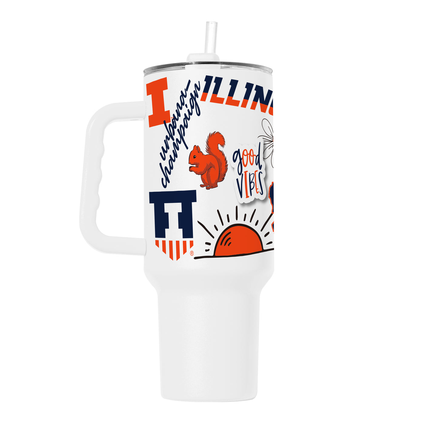 Illinois 40oz Native Powder Coat Tumbler