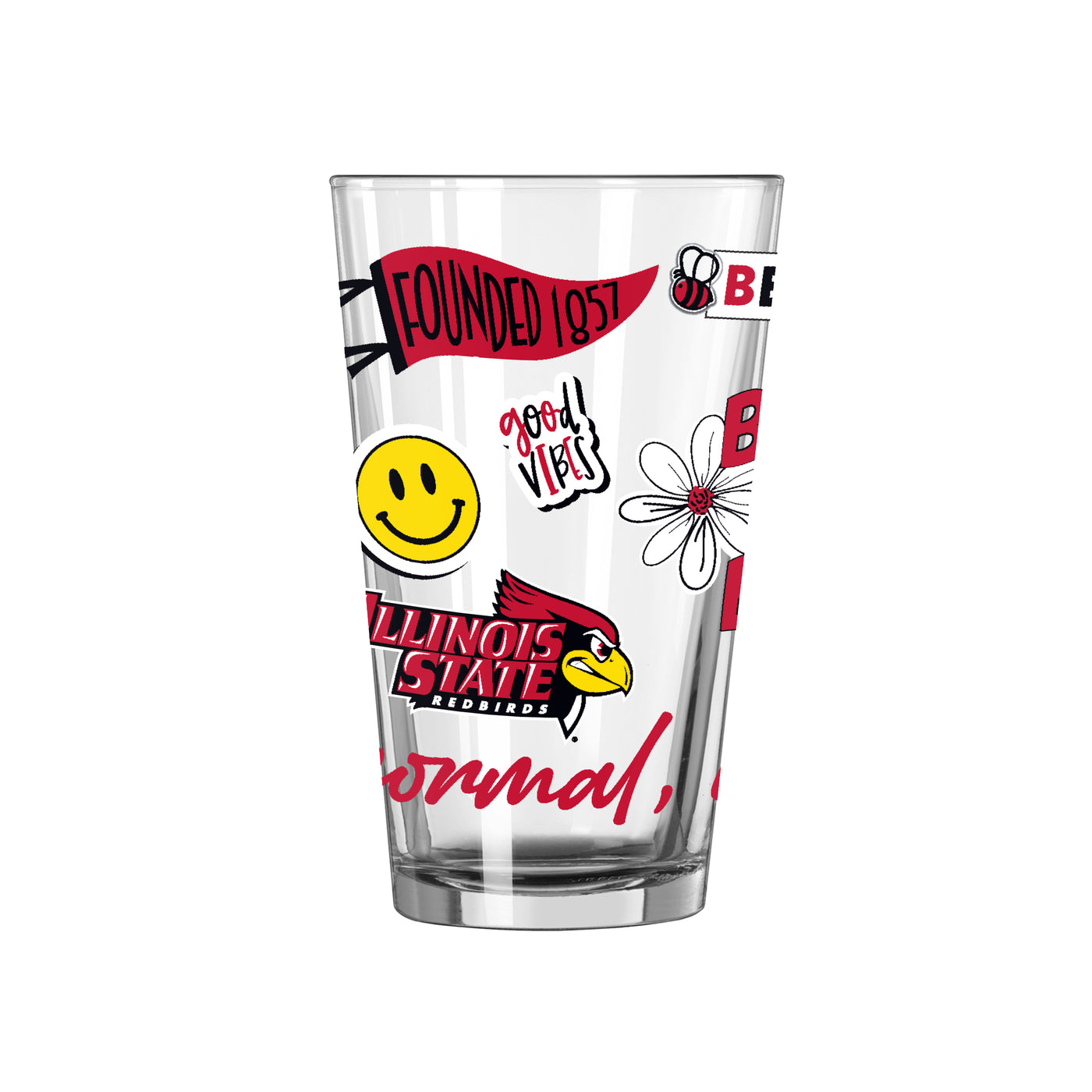 Illinois State 16oz Native Pint Glass