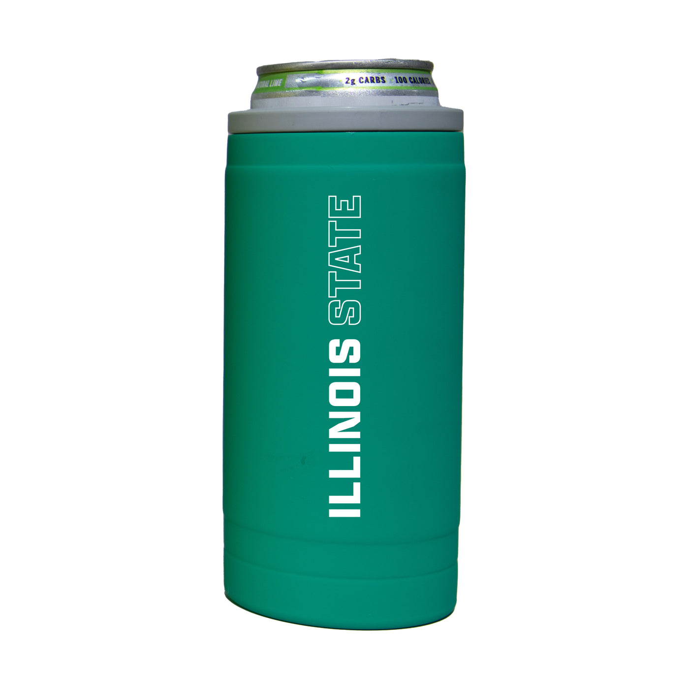 Illinois State 12oz Optic Stacked Soft Touch Slim Coolie