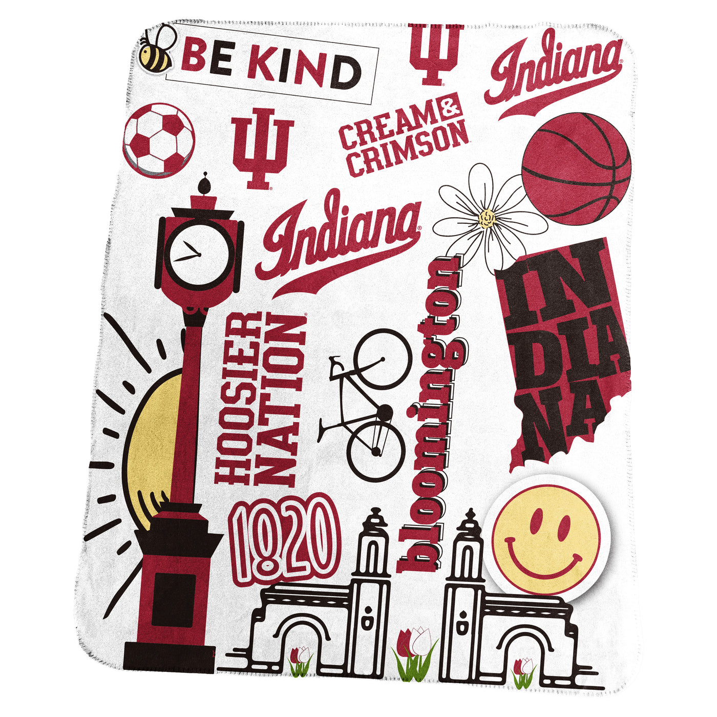 Indiana Classic Native Fleece Throw