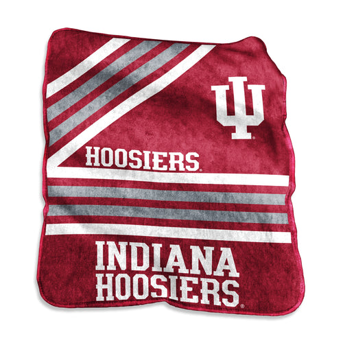 Indiana Raschel throw blanket by Logo Brands, soft textured fabric with a cozy, warm appearance perfect for relaxation.