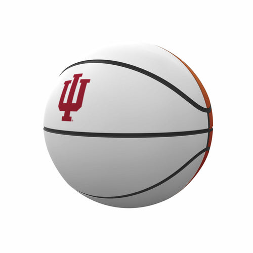 Mini size autograph basketball by Logo Brands featuring Indiana team logo and space for signatures, perfect for recreation and display.
