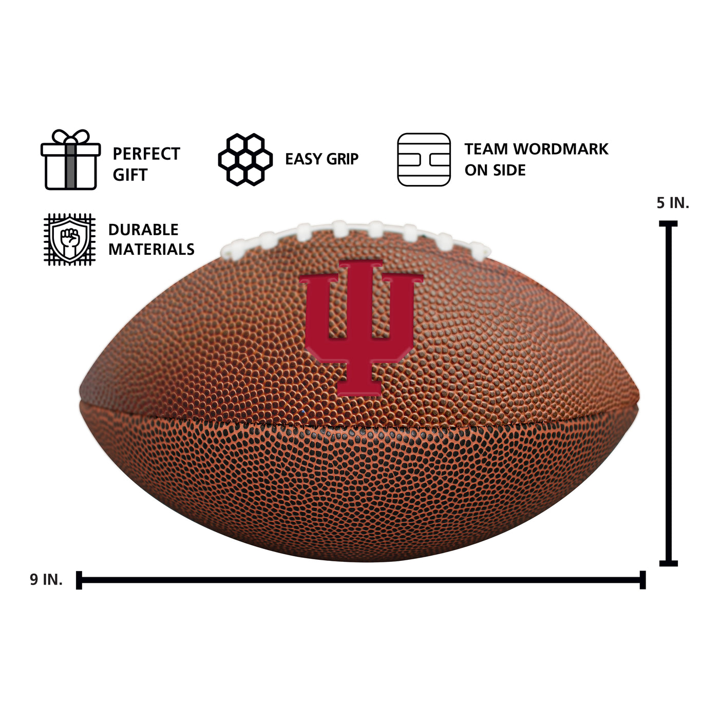 Indiana Mini Size Composite Football - Logo Brands