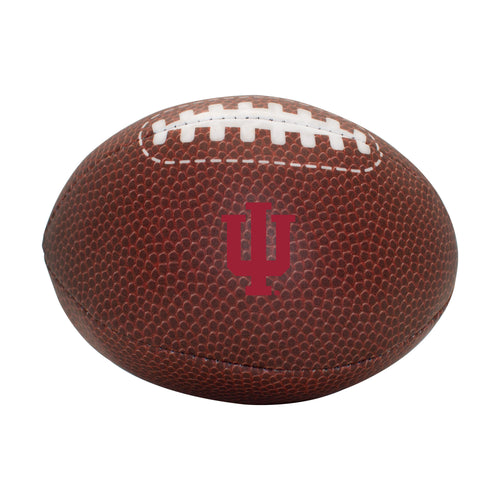 Brown Indiana Composite Micro Soft Football by Logo Brands, recreation football with textured surface and stitched details.