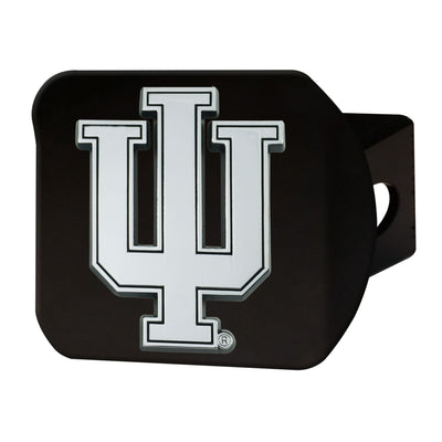 Indiana University Chrome on Black Hitch Cover