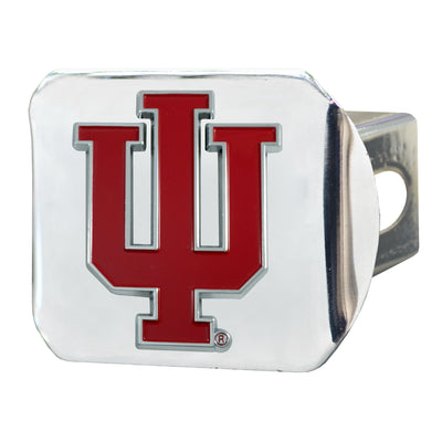 Indiana University Color on Chrome Hitch Cover
