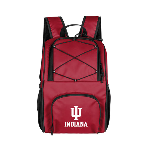 Indiana 24 Can Flex Backpack Cooler by Logo Brands, insulated cooler with multiple compartments and adjustable straps.