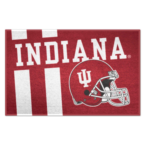 Indiana University starter mat with uniform design, featuring the logo and team colors, ideal for sports or fan decor.