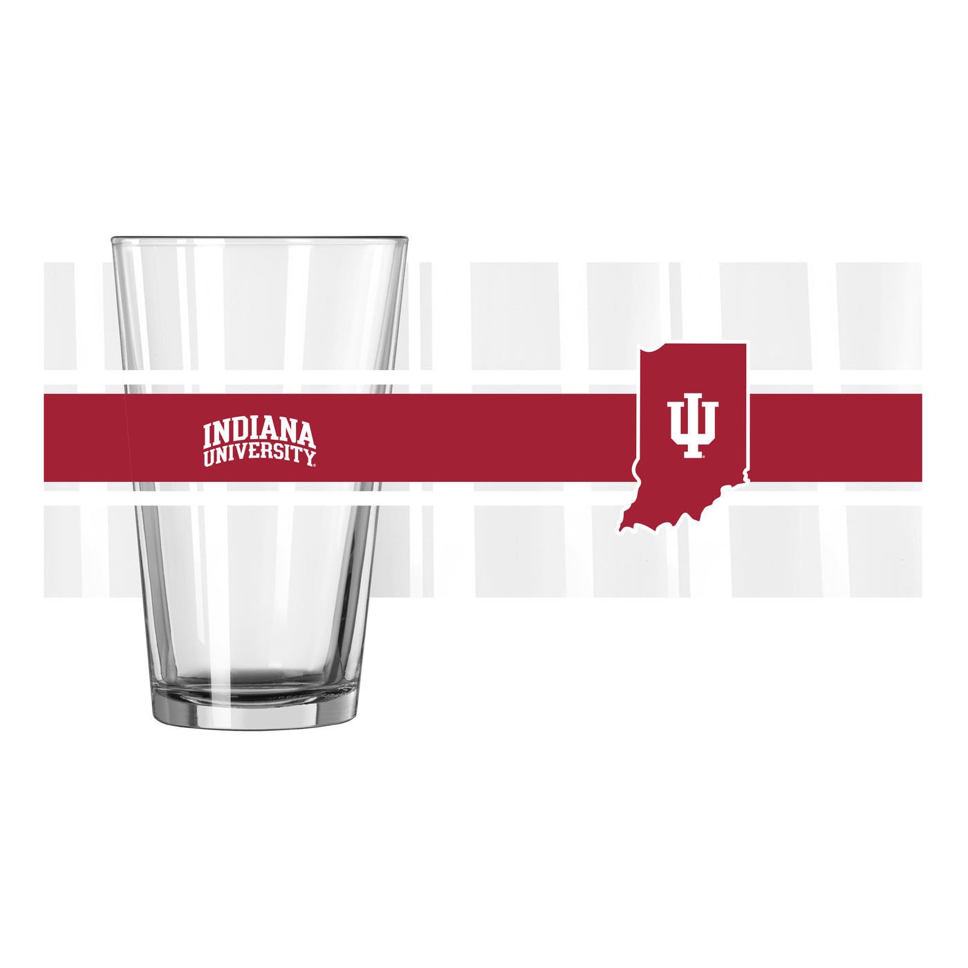 Indiana 16oz Stripe Pint Glass