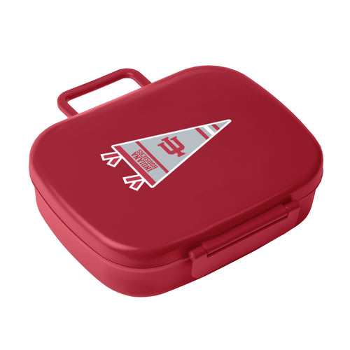 Indiana Travel Pennant Lunch Box cooler by Logo Brands, featuring colorful Indiana state pennant design and insulated interior.