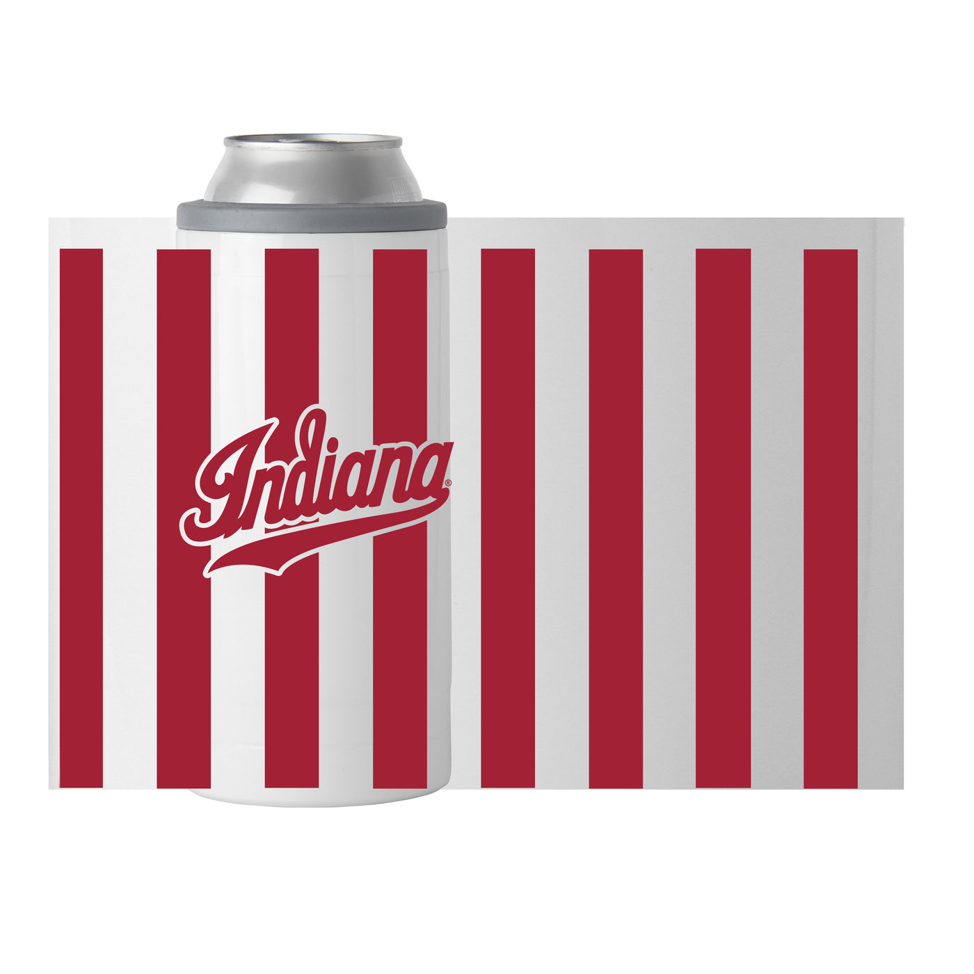 Indiana Candy Stripe 12oz Slim Can Coolie