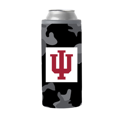 Indiana Black Camo 12oz Slim Can Coolie