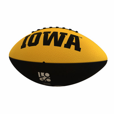 Iowa Pinwheel Logo Junior Size Rubber Football