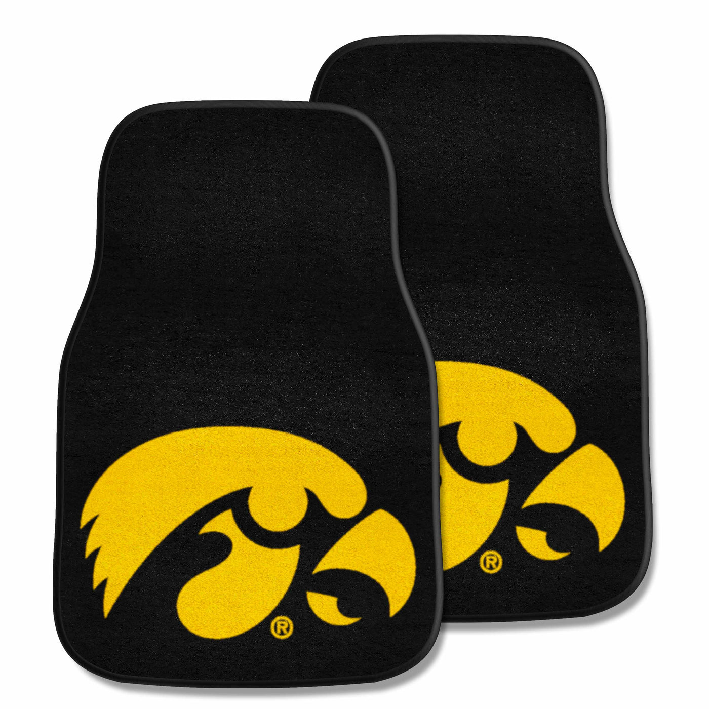 University of Iowa 2-pc Carpet Car Mat Set