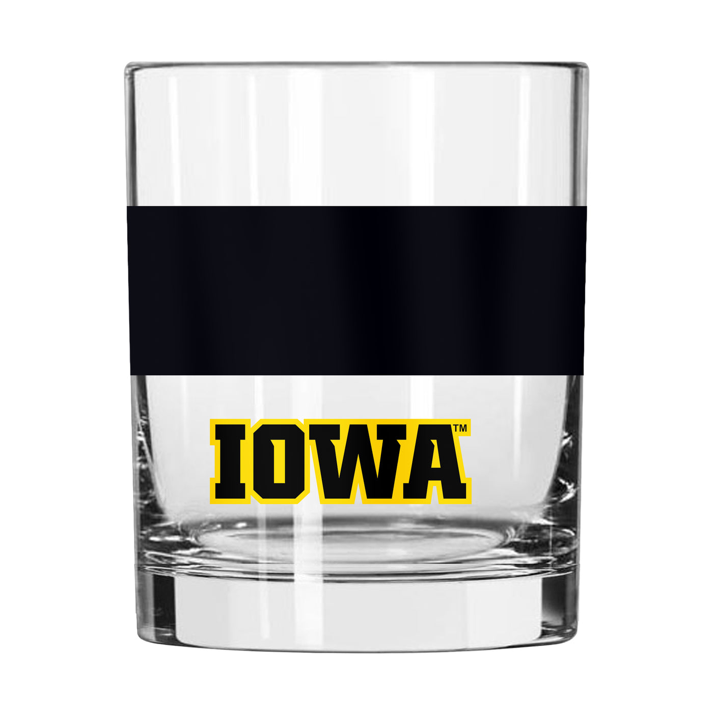 Iowa 14oz Colorblock Rock Glass