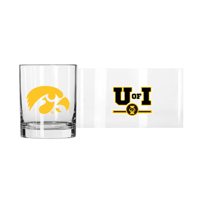 Iowa 14oz Letterman Rocks Glass