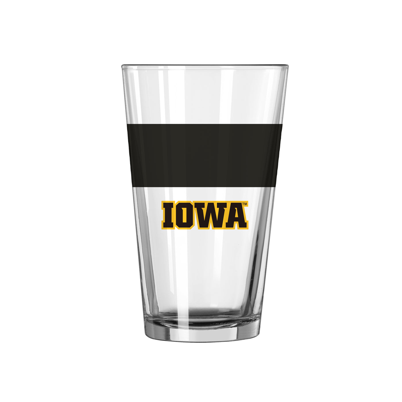 Iowa 16oz Colorblock Pint Glass