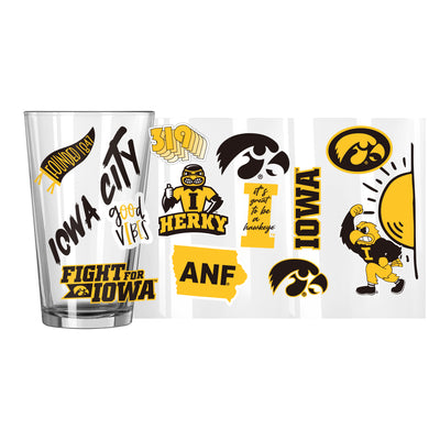 Iowa 16oz Native Pint Glass