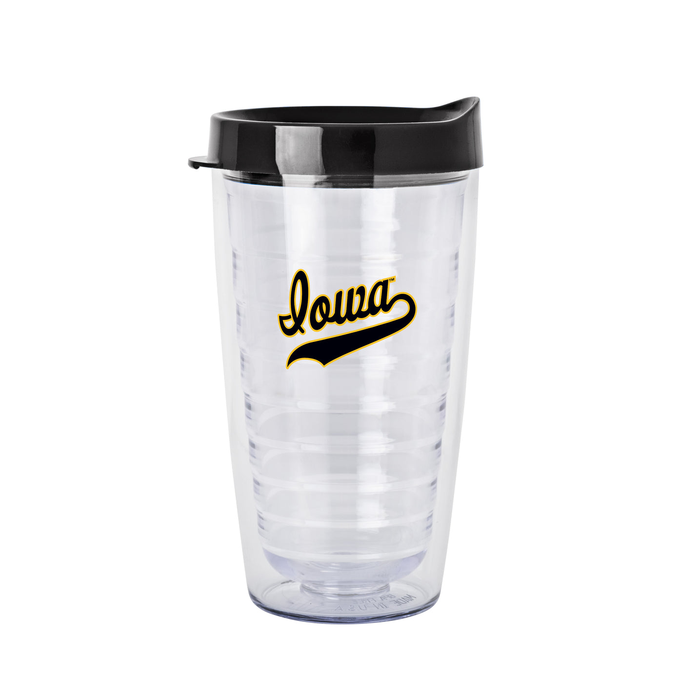 Iowa 16oz Flipside Dbl Wall Clear Tumbler