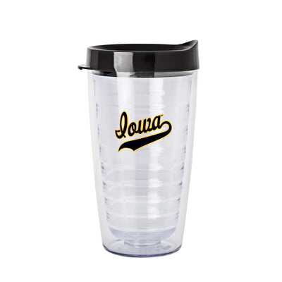 Iowa 16oz Flipside Dbl Wall Clear Tumbler