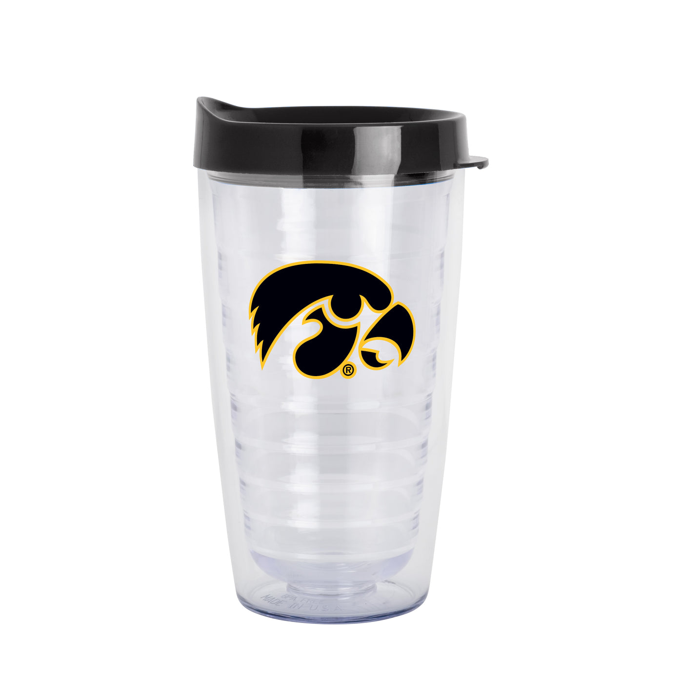 Iowa 16oz Flipside Dbl Wall Clear Tumbler