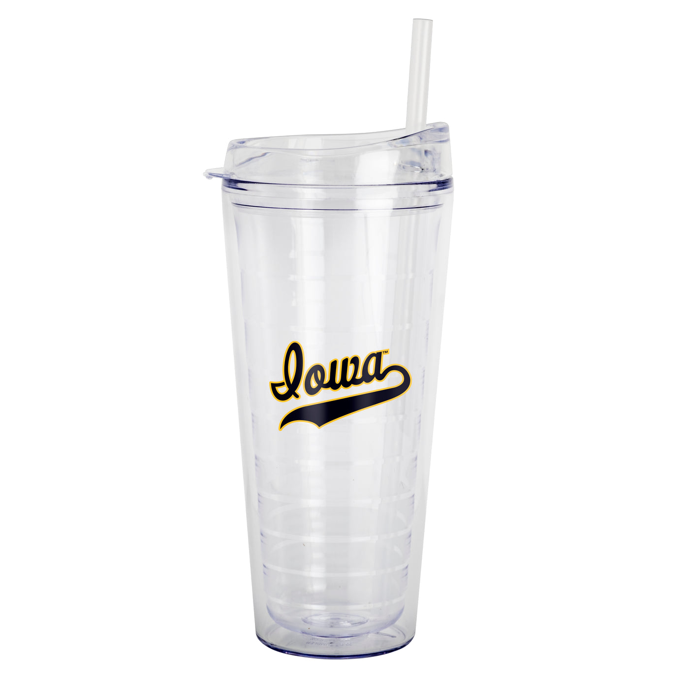 Iowa 22oz Flipside Dbl Wall Clear Tumbler