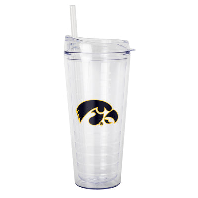 Iowa 22oz Flipside Dbl Wall Clear Tumbler