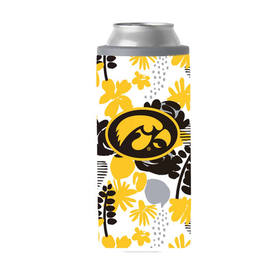 Iowa 12oz Floral Slim Can Coolie