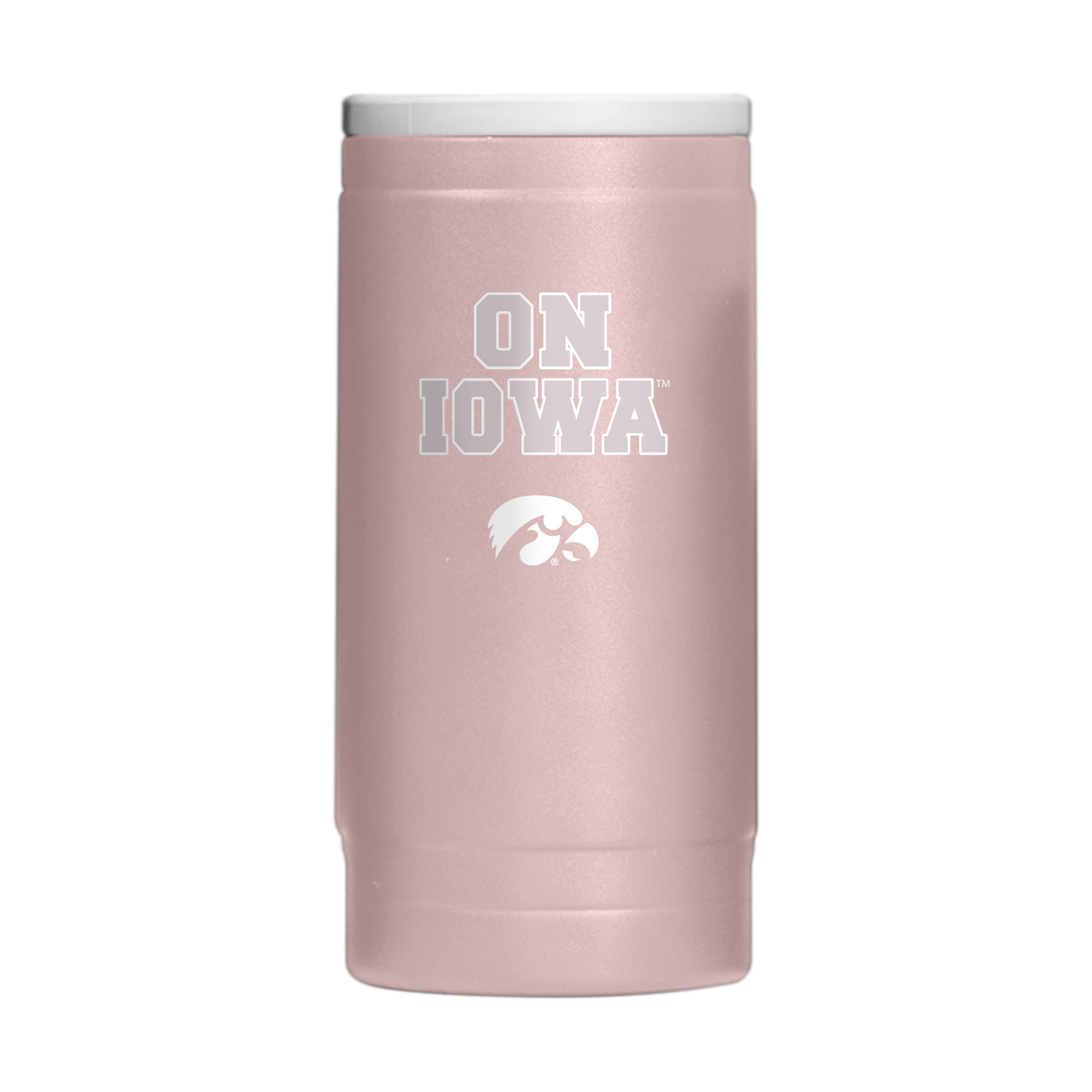 Iowa  Stencil Powder Coat Slim Can Coolie