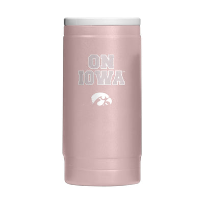 Iowa  Stencil Powder Coat Slim Can Coolie