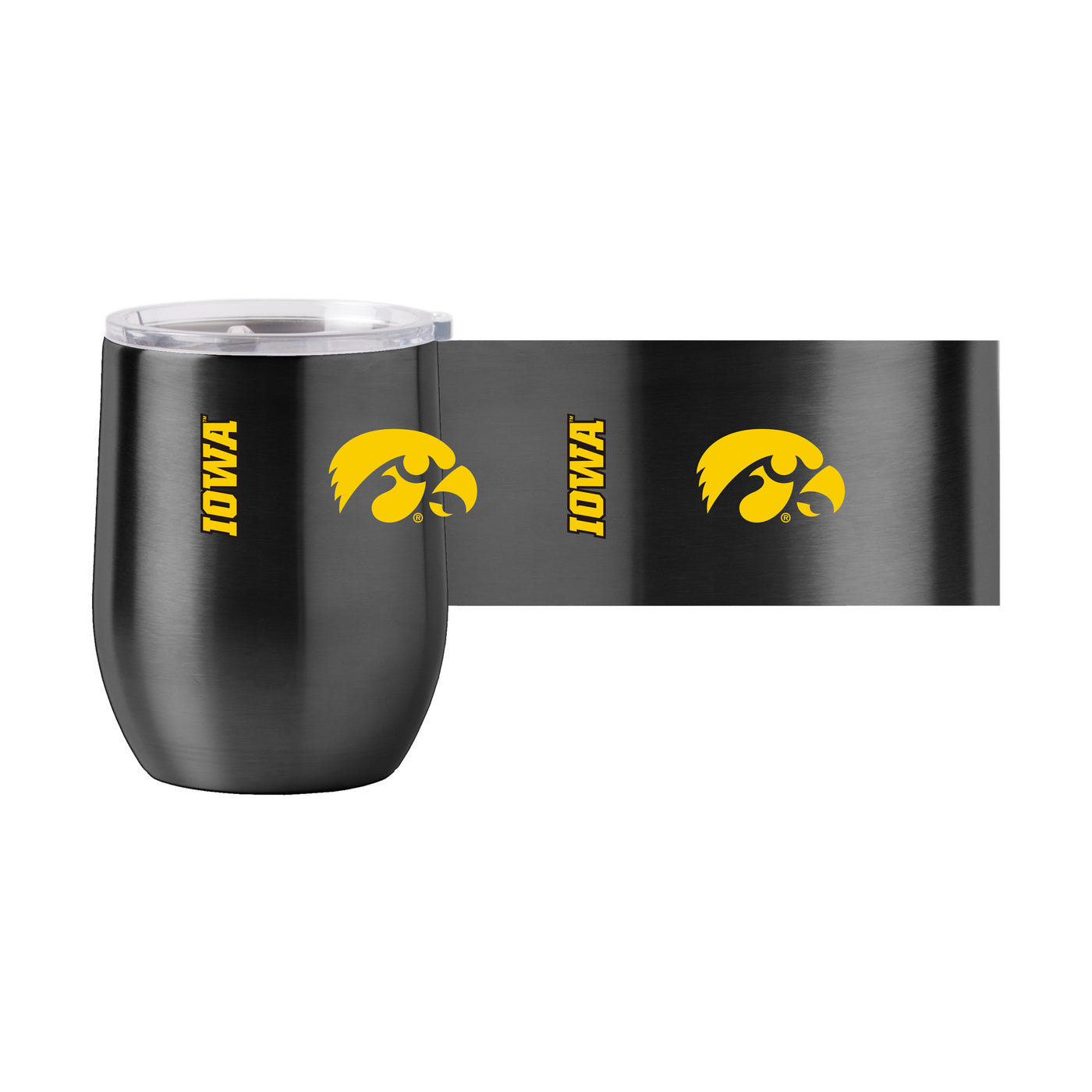 Iowa 16oz Gameday Stainless Curved Beverage - Logo Brands