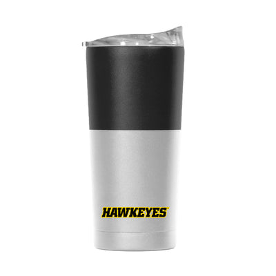 Iowa 20oz Colorblock White Powder Coat Tumbler