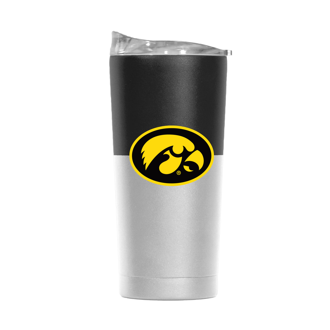 Iowa 20oz Colorblock White Powder Coat Tumbler