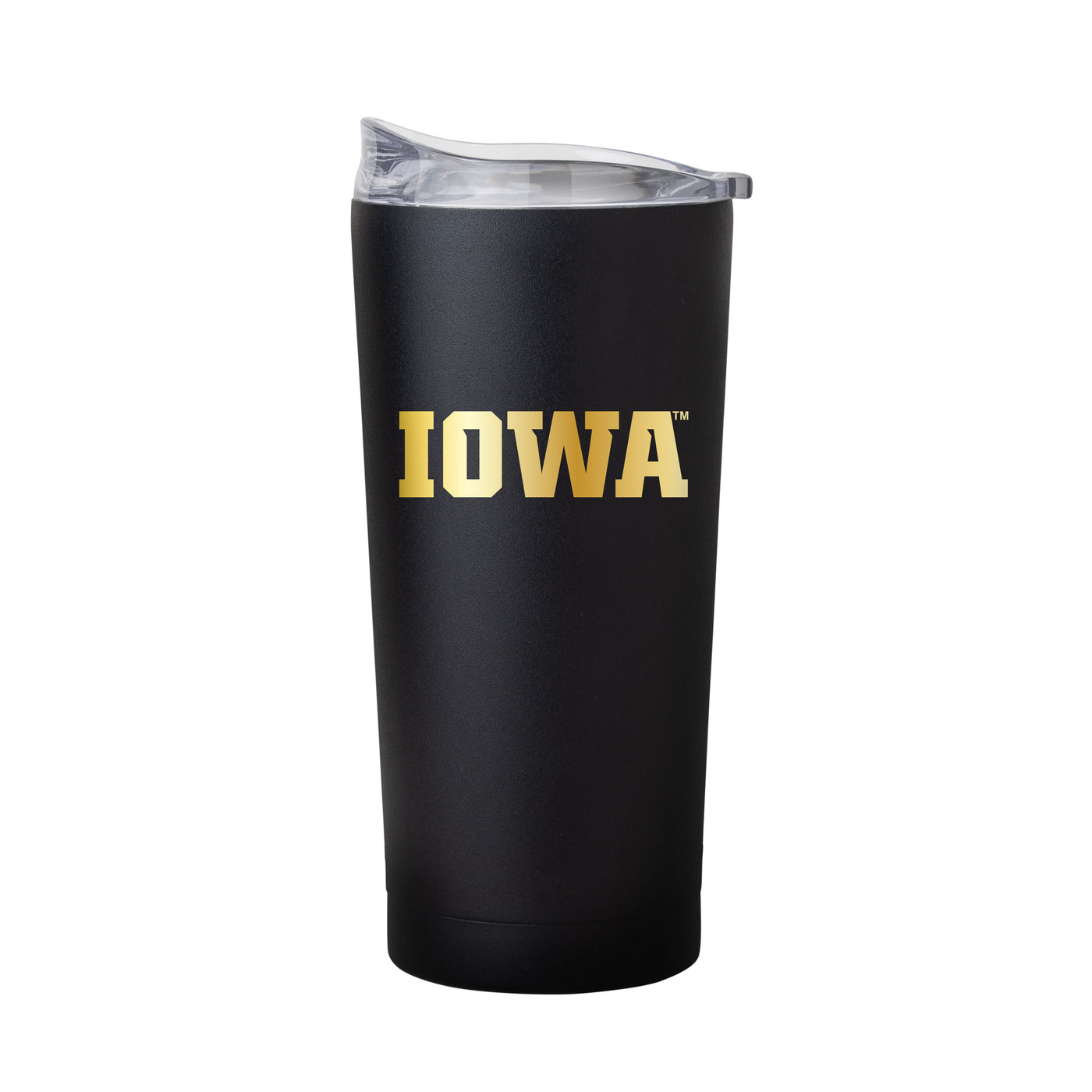 Iowa Black 20oz Foil Powder Coat Tumbler
