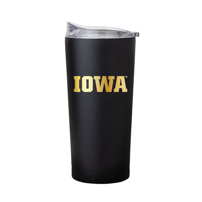 Iowa Black 20oz Foil Powder Coat Tumbler