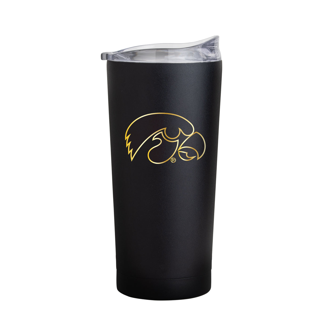 Iowa Black 20oz Foil Powder Coat Tumbler