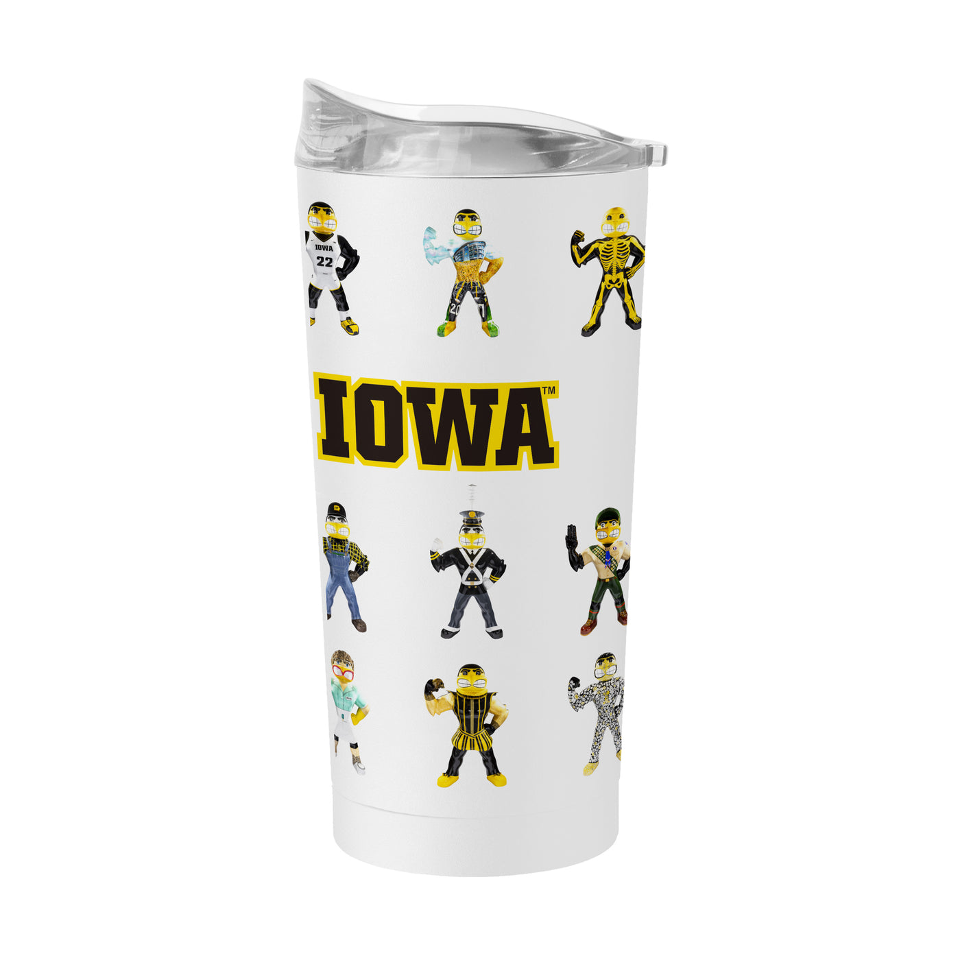 Iowa 20oz Multiple Herkys Powder Coat Tumbler