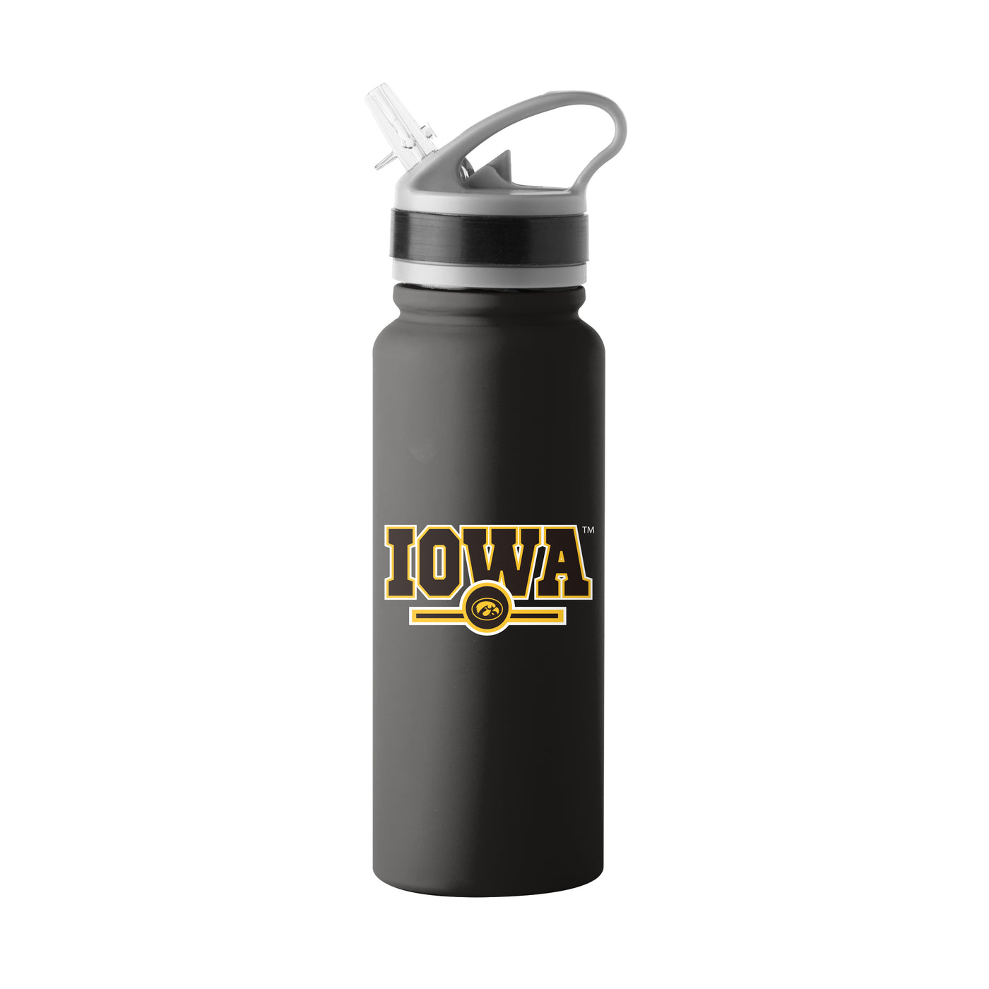 Iowa 25oz Campus Color Letterman Stainless Single Wall Flip Top Bottle