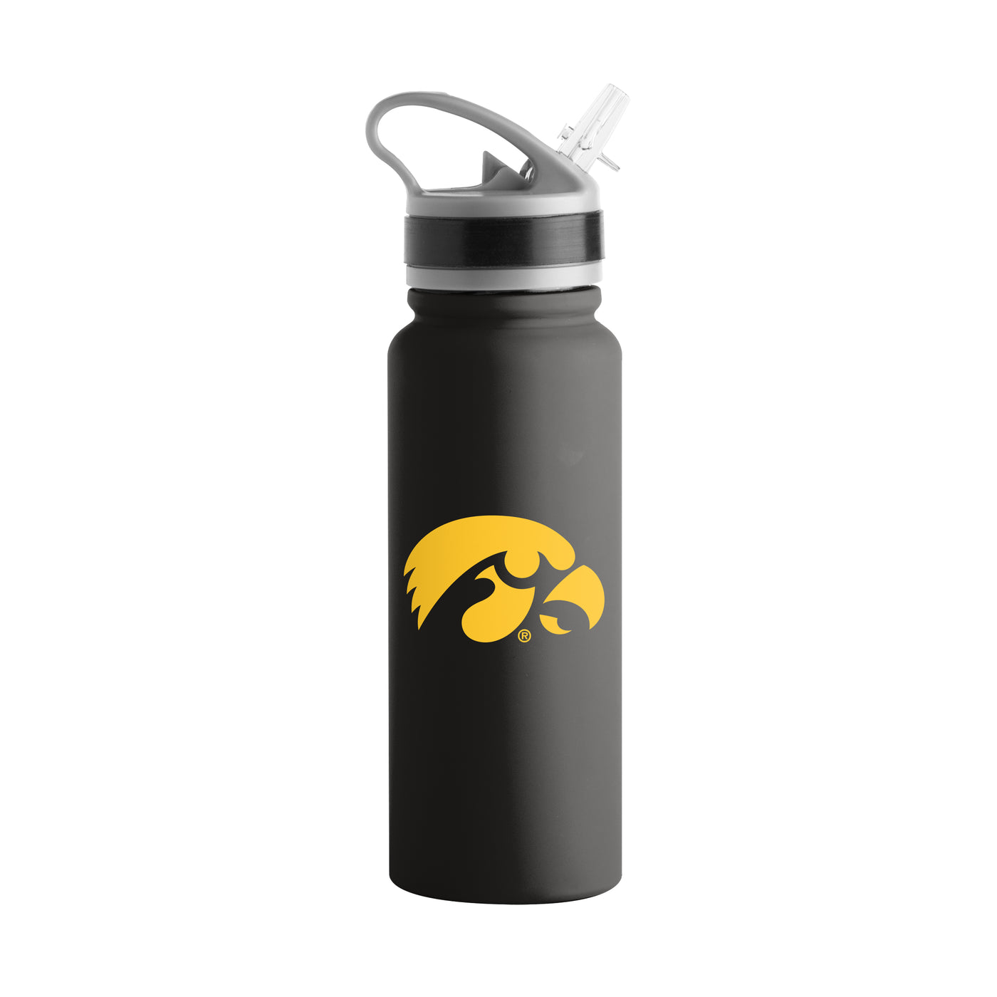Iowa 25oz Campus Color Letterman Stainless Single Wall Flip Top Bottle