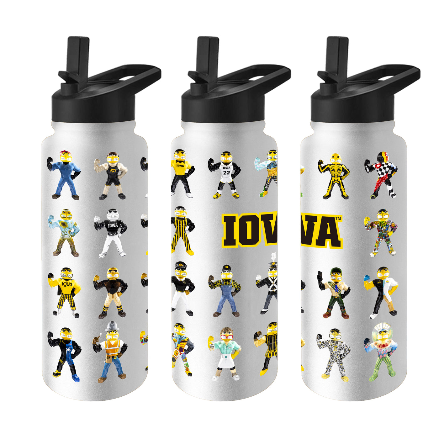 Iowa 34oz Multiple Herkys Quencher Bottle