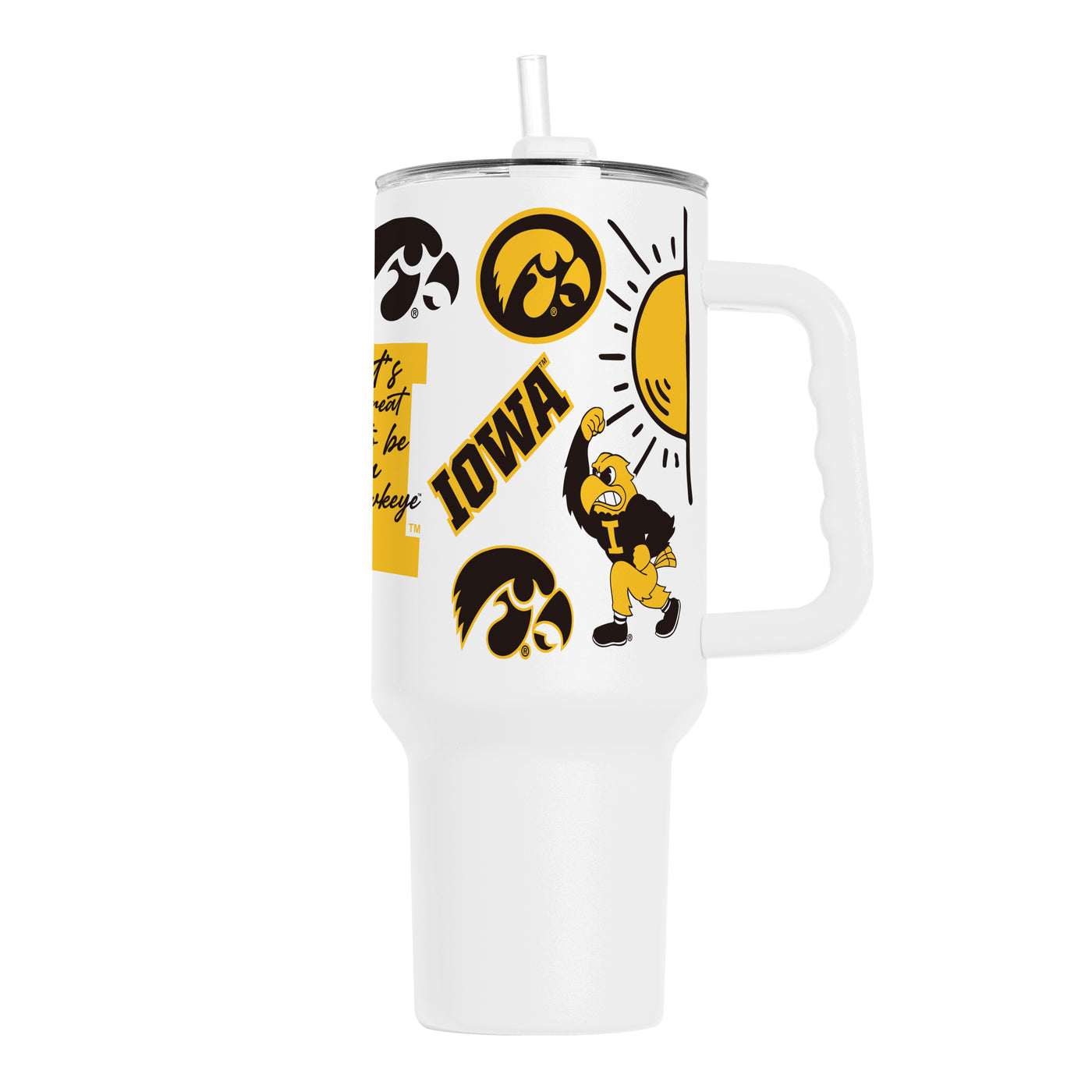 Iowa 40oz Native Powder Coat Tumbler