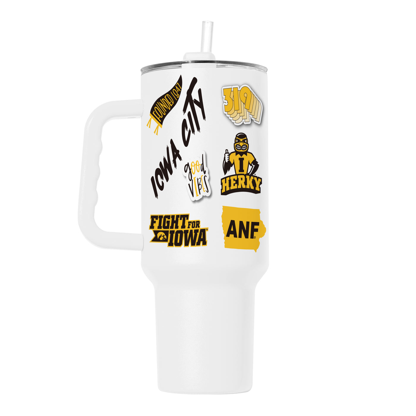 Iowa 40oz Native Powder Coat Tumbler