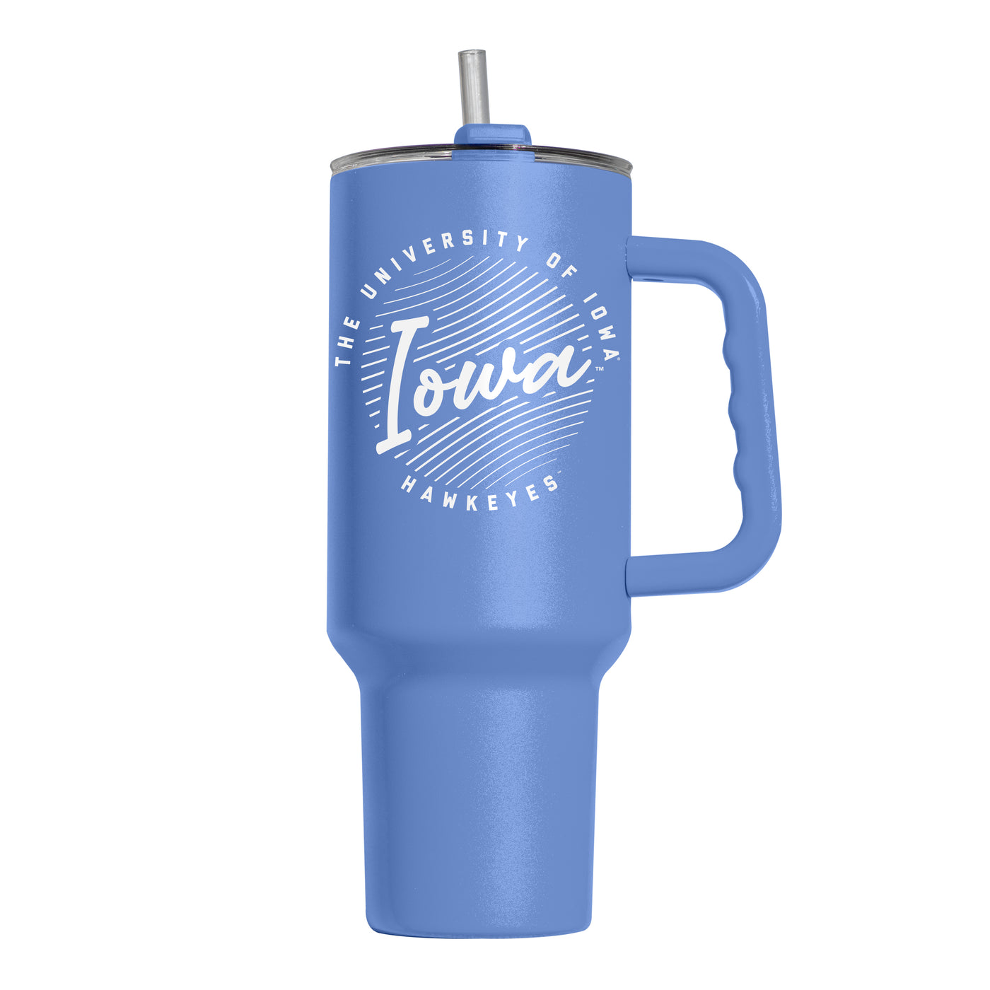 Iowa 40oz Retro Script Arctic Powder Coat Tumbler