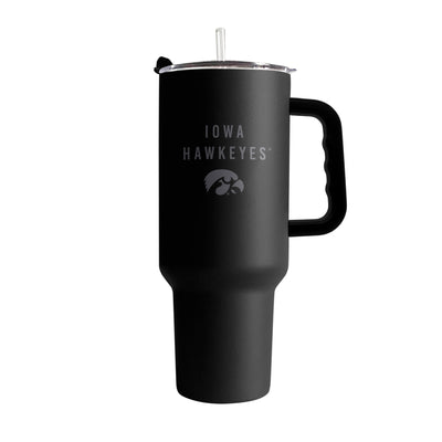 Iowa 40oz Black Tonal Powder Coat Tumbler