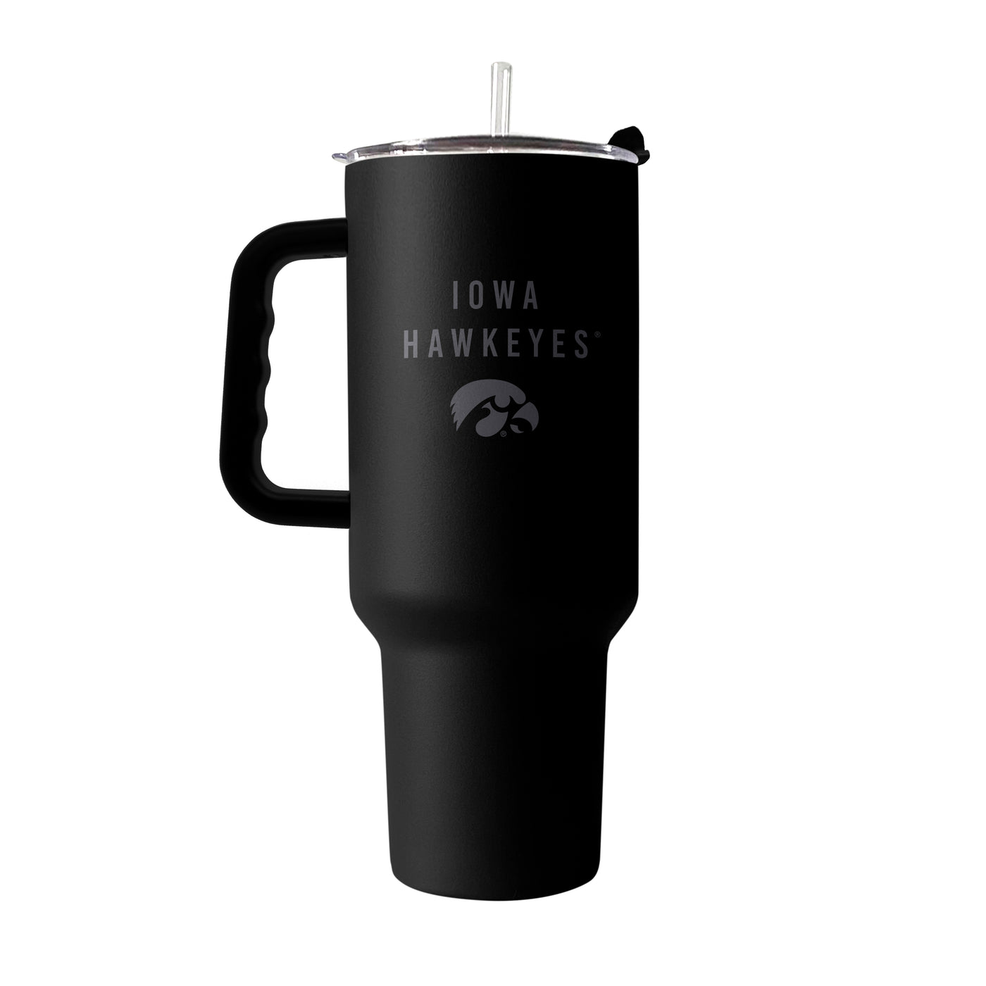 Iowa 40oz Black Tonal Powder Coat Tumbler
