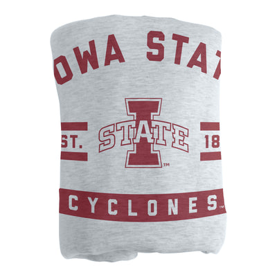 Iowa State Athletic Gray Sublimated Sweatshirt Blanket