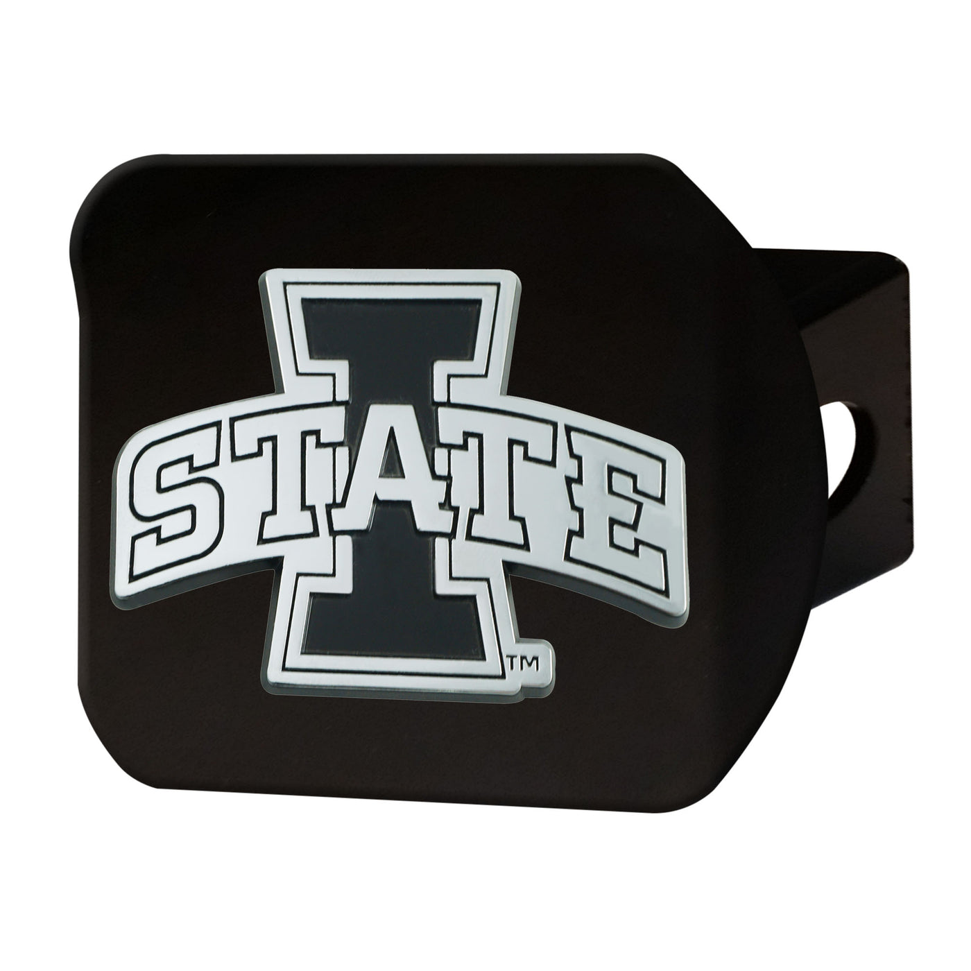 Iowa State University Chrome on Black Hitch Cover