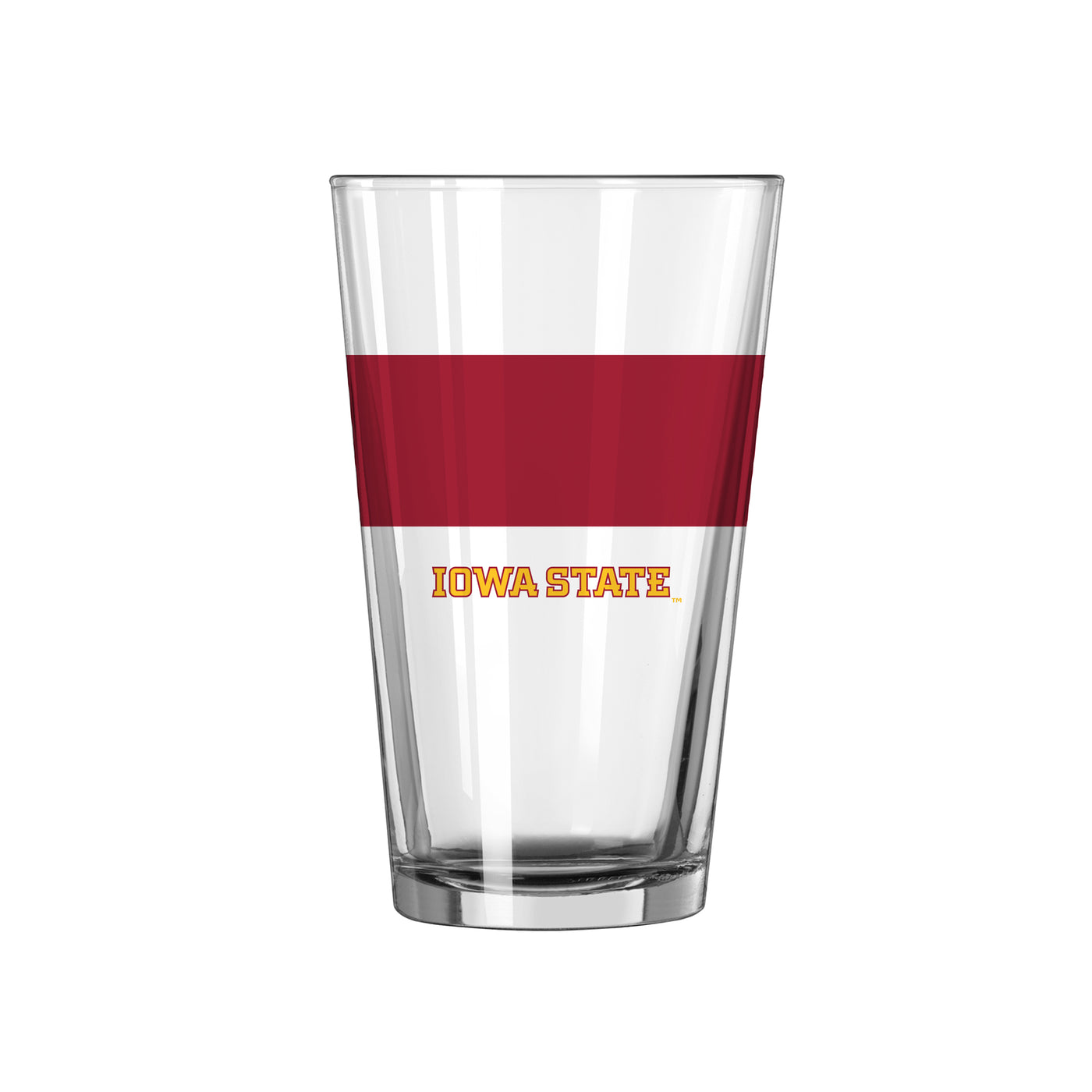 Iowa State 16oz Colorblock Pint Glass