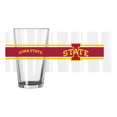 Iowa State 16oz Stripe Pint Glass