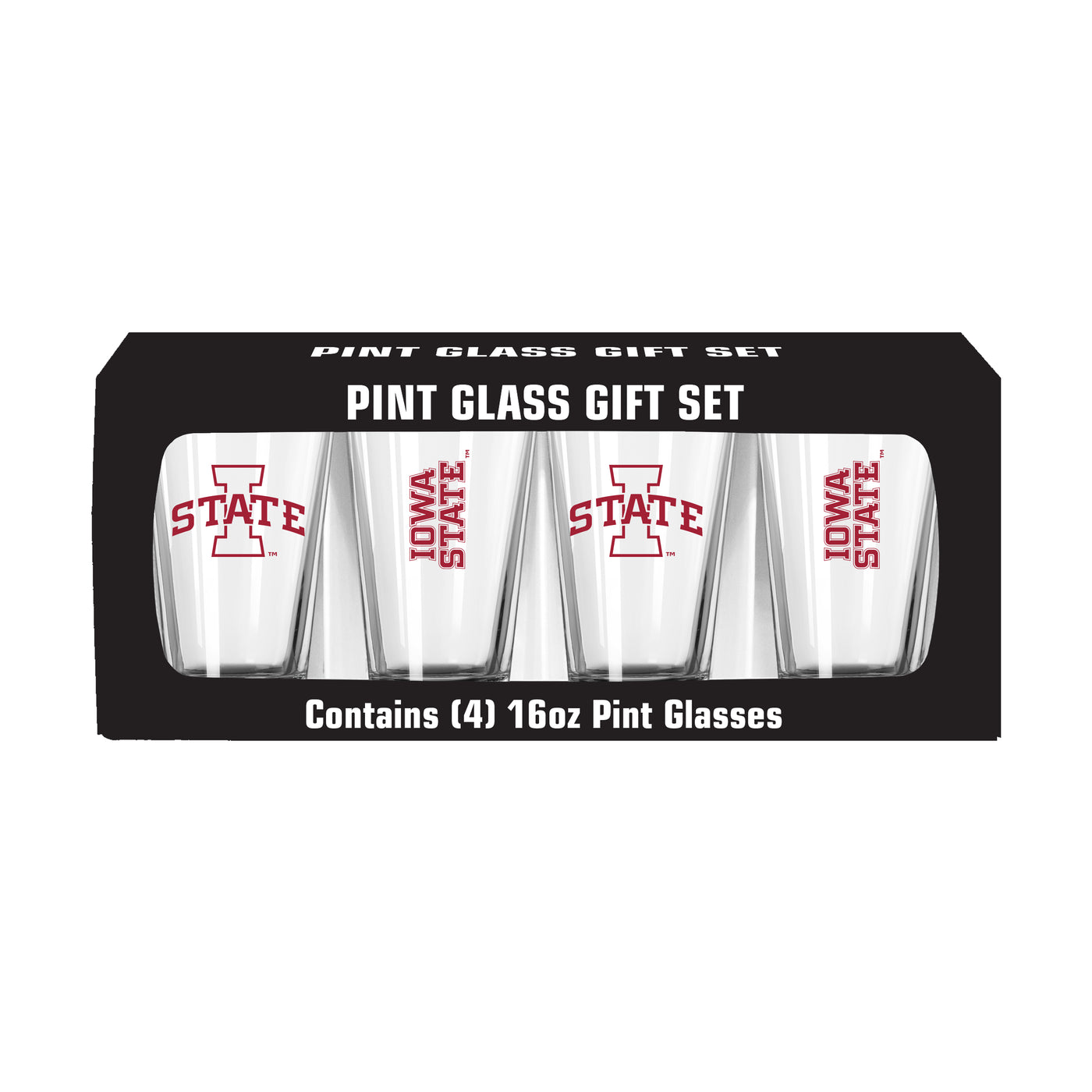 Iowa State 16oz Gameday Pint Glass 4 Pack